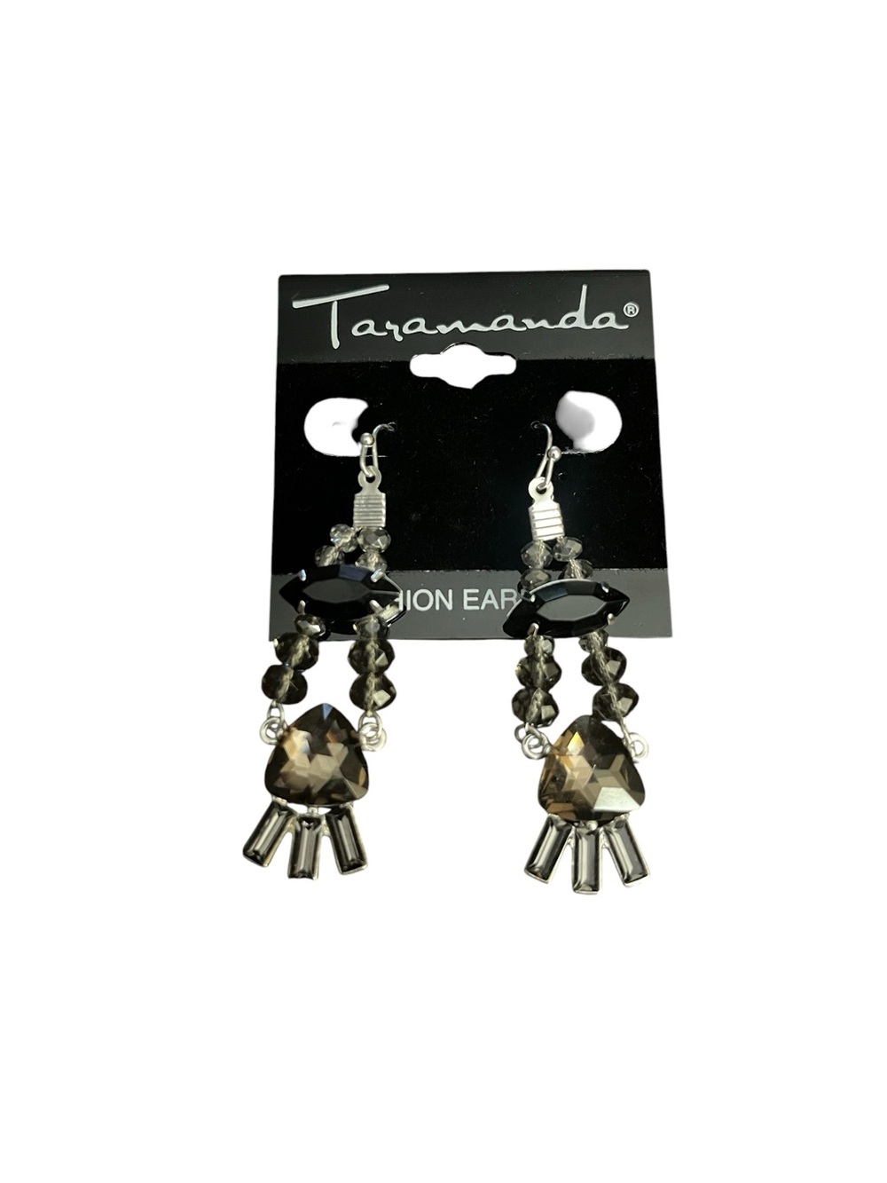 Taramanda Smoky Crystal Drop Earrings - Women Jewelry